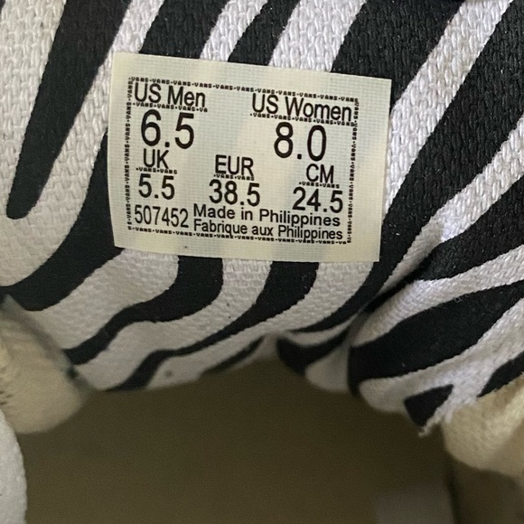 New~~Vans SK8 High Gray Canvas Leather Men’s Size 6.5 or W’s Size 8~~High Top 🩶 - Picture 6 of 7